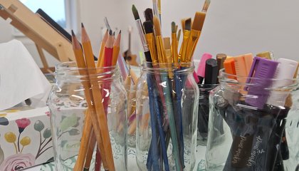 Štětce v ateliéru